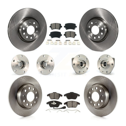 Kit de rotors et plaquettes de frein à disque, roulements de moyeu avant et arrière (10 pièces) pour Volkswagen GT