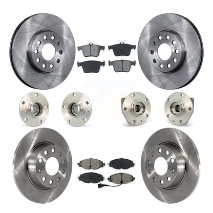 Kit de rotors et plaquettes de frein avec roulement de moyeu avant et arrière (10 pièces) pour Volkswagen e-Gol 15-19