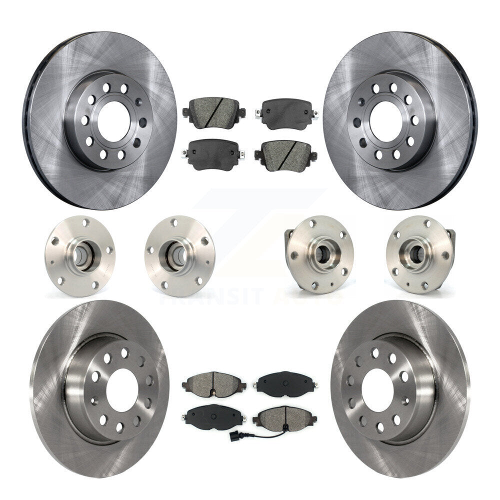 Kit de plaquettes de Rotor de frein, roulement de moyeu avant et arrière (10 pièces) pour Volkswagen Golf SportWage