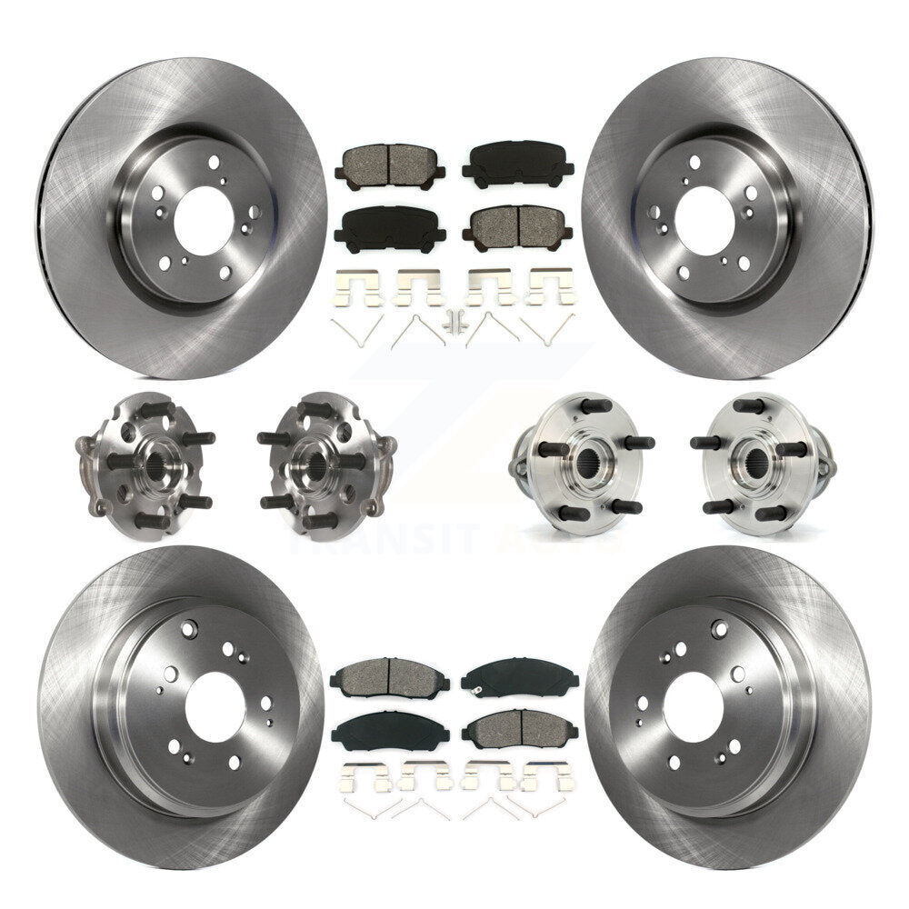 Kit de plaquettes de Rotor de frein, roulement de moyeu avant et arrière (10 pièces) pour Honda Pilot Acura MDX ZD