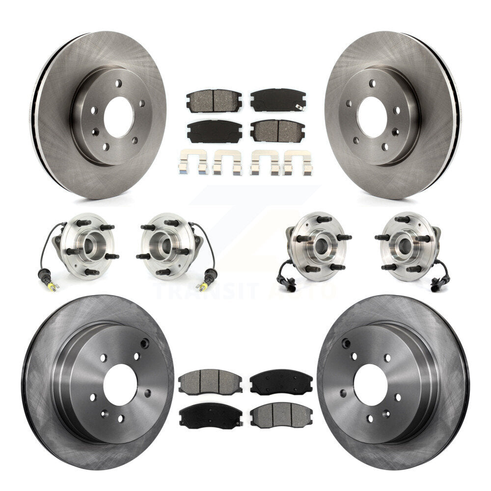 Kit de plaquettes de Rotor de frein, roulement de moyeu avant et arrière (10 pièces) pour Chevrolet Equinox Pontia