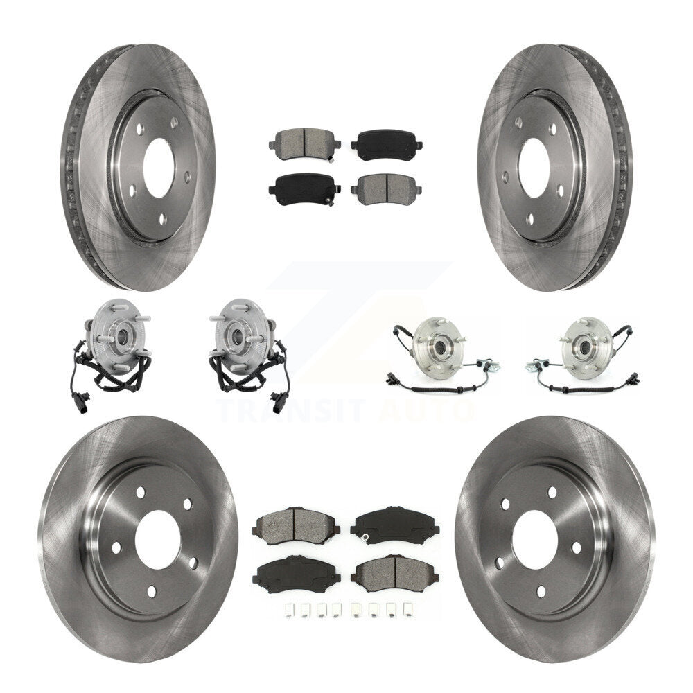 Kit de plaquettes de Rotor de frein, roulement de moyeu avant et arrière (10 pièces) pour Dodge Grand Caravan Town