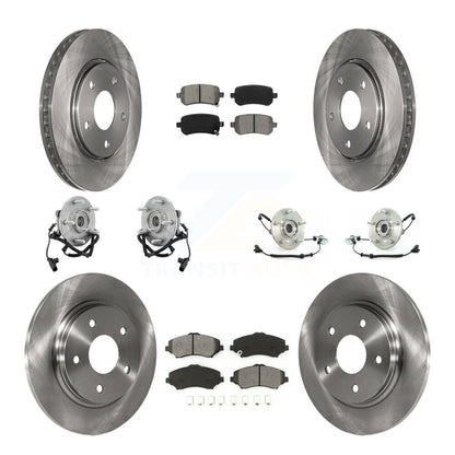Kit de plaquettes de Rotor de frein, roulement de moyeu avant et arrière (10 pièces) pour Dodge Grand Caravan Town