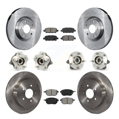 Kit de rotors et plaquettes de frein avec roulement de moyeu avant et arrière (10 pièces) pour Nissan Murano AW 03-04
