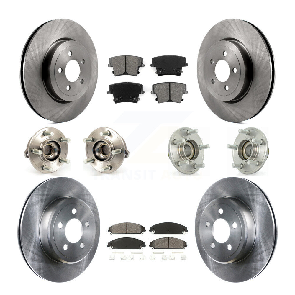 Kit de plaquettes de Rotor de frein, roulement de moyeu avant et arrière (10 pièces) pour Chrysler 300 Dodge Charge