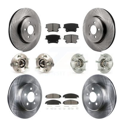 Kit de plaquettes de Rotor de frein, roulement de moyeu avant et arrière (10 pièces) pour Chrysler 300 Dodge Charge