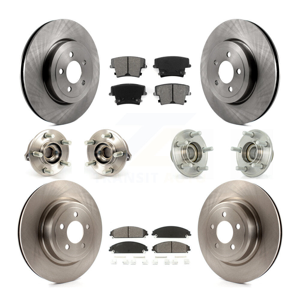 Kit de rotors et plaquettes de frein à disque, roulements de moyeu avant et arrière (10 pièces) pour Dodge Charger