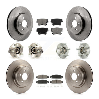 Kit de rotors et plaquettes de frein à disque, roulements de moyeu avant et arrière (10 pièces) pour Dodge Charger