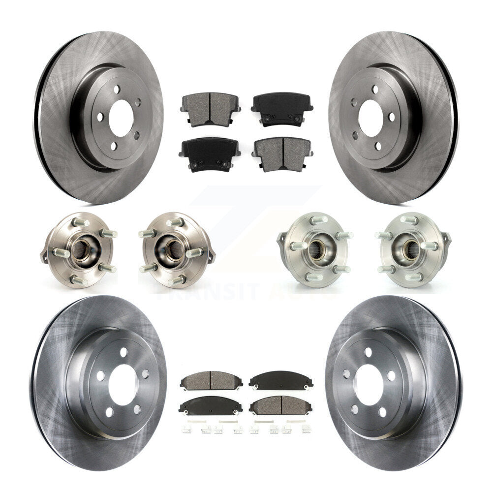 Kit de plaquettes de Rotor de frein, roulement de moyeu avant et arrière (10 pièces) pour Chrysler 300 Dodge Charge