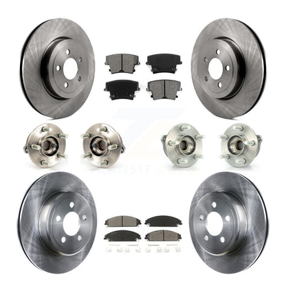 Kit de plaquettes de Rotor de frein, roulement de moyeu avant et arrière (10 pièces) pour Chrysler 300 Dodge Charge