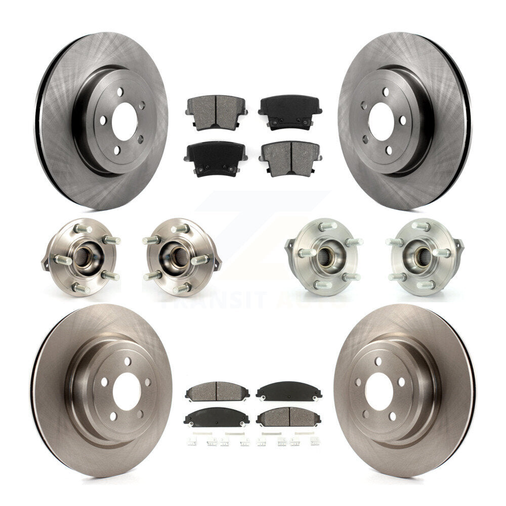 Kit de rotors et plaquettes de frein à disque, roulements de moyeu avant et arrière (10 pièces) pour Dodge Charger