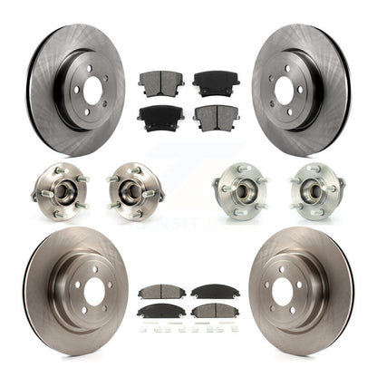 Kit de rotors et plaquettes de frein à disque, roulements de moyeu avant et arrière (10 pièces) pour Dodge Charger