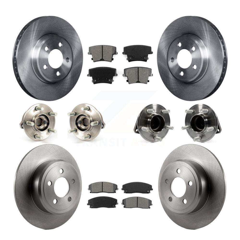 Kit de plaquettes de Rotor de frein, roulement de moyeu avant et arrière (10 pièces) pour Chrysler 300 Dodge Charge