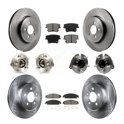 Kit de Rotor et plaquettes de frein à disque, roulement de moyeu avant et arrière (10 pièces) pour Chrysler 300 Dodge