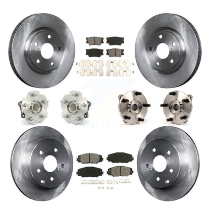 Kit de rotors et plaquettes de frein à disque, roulements de moyeu avant et arrière (10 pièces) pour Toyota RAV4