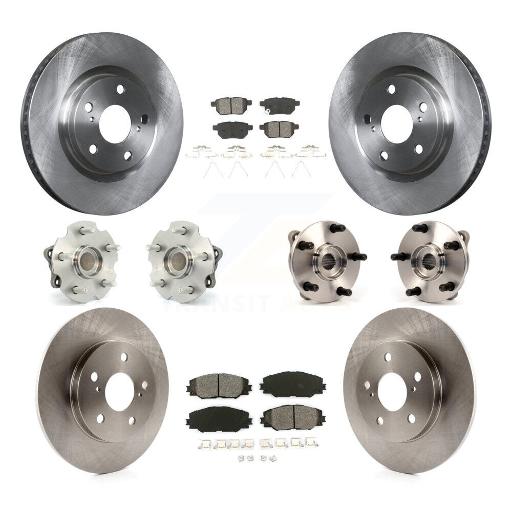 Kit de rotors et plaquettes de frein, roulement de moyeu avant et arrière (10 pièces), pour Toyota Corolla iM Scio