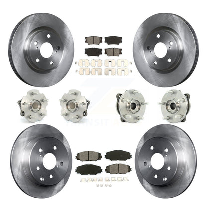 Kit de rotors et plaquettes de frein à disque, roulements de moyeu avant et arrière (10 pièces) pour Toyota RAV4