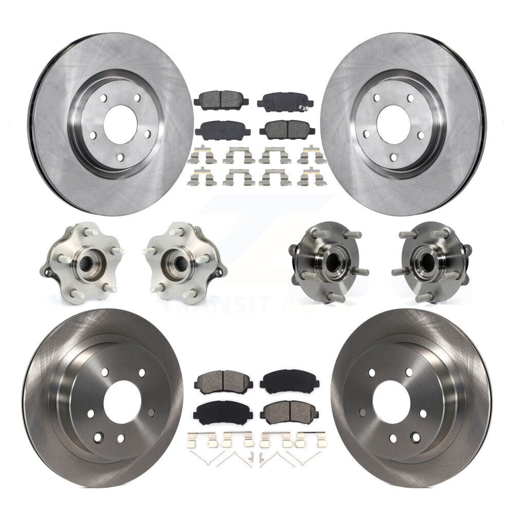 Kit de plaquettes de Rotor de frein, roulement de moyeu avant et arrière (10 pièces) pour Nissan Juke To 04 1 2014