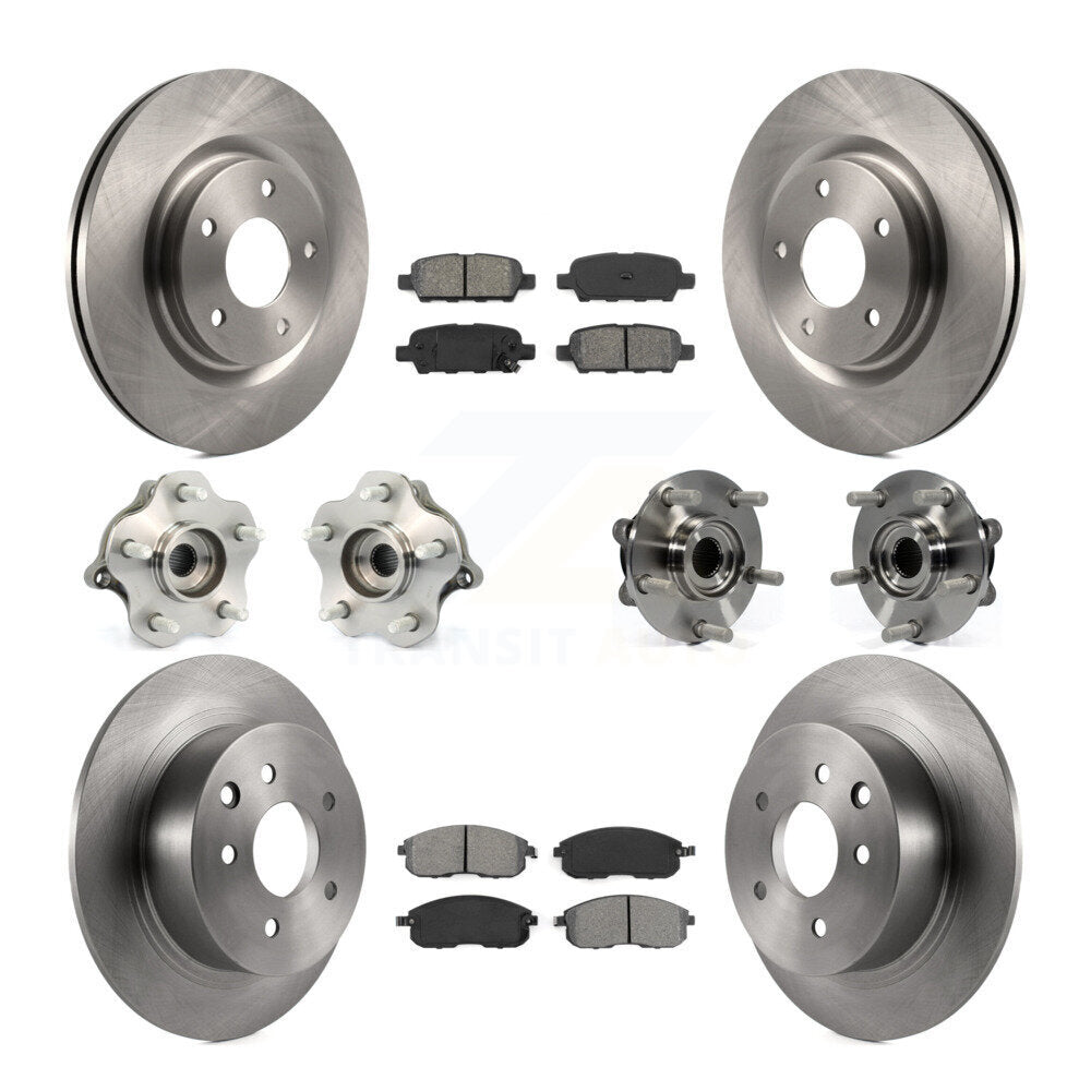 Kit de rotors et plaquettes de frein à disque, roulements de moyeu avant et arrière (10 pièces) pour Nissan Juke