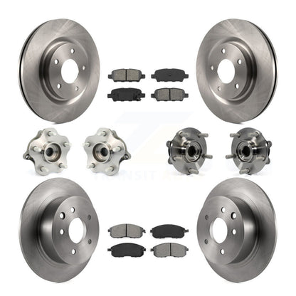 Kit de rotors et plaquettes de frein à disque, roulements de moyeu avant et arrière (10 pièces) pour Nissan Juke