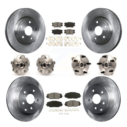 Kit de rotors et plaquettes de frein à disque, roulements de moyeu avant et arrière (10 pièces) pour Toyota RAV4