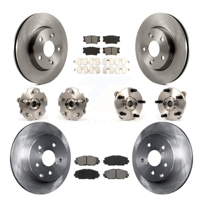 Kit de rotors et plaquettes de frein à disque, roulements de moyeu avant et arrière (10 pièces) pour Toyota RAV4