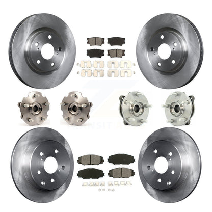 Kit de rotors et plaquettes de frein à disque, roulements de moyeu avant et arrière (10 pièces) pour Toyota RAV4