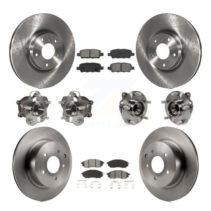 Kit de rotors et plaquettes de frein, roulement de moyeu avant et arrière (10 pièces) pour INFINITI EX35 QX50 EX3