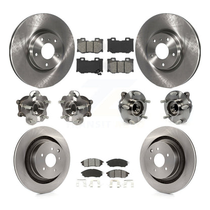 Kit de rotors et plaquettes de frein à disque, roulements de moyeu avant et arrière (10 pièces) pour Nissan 370Z