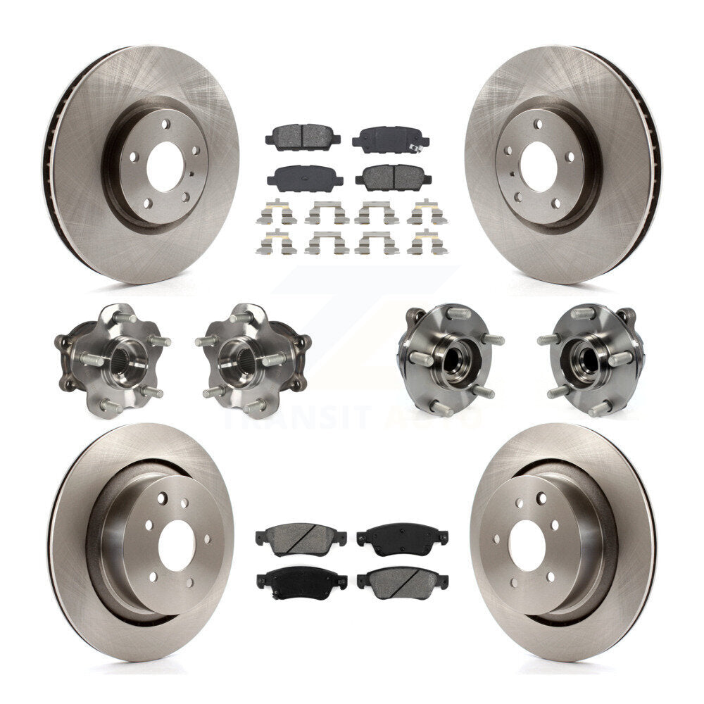 Kit de rotors et plaquettes de frein à disque, roulement de moyeu avant et arrière (10 pièces) pour INFINITI G35 Q6