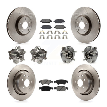 Kit de rotors et plaquettes de frein à disque, roulement de moyeu avant et arrière (10 pièces) pour INFINITI G35 Q6