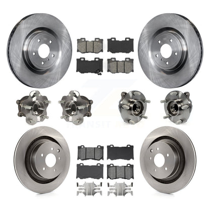 Kit de plaquettes de rotor de frein, roulement de moyeu avant et arrière (10 pièces) pour INFINITI G37 RW 2009 – 2013