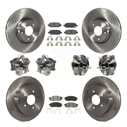 Kit de rotors et plaquettes de frein avec roulement de moyeu avant et arrière (10 pièces) pour INFINITI QX70 AW 15-17