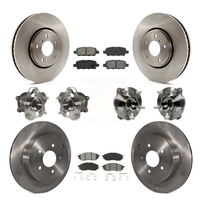 Kit de Rotor et de plaquettes de frein, roulement de moyeu avant et arrière (10 pièces) pour INFINITI FX35 FX37 AW
