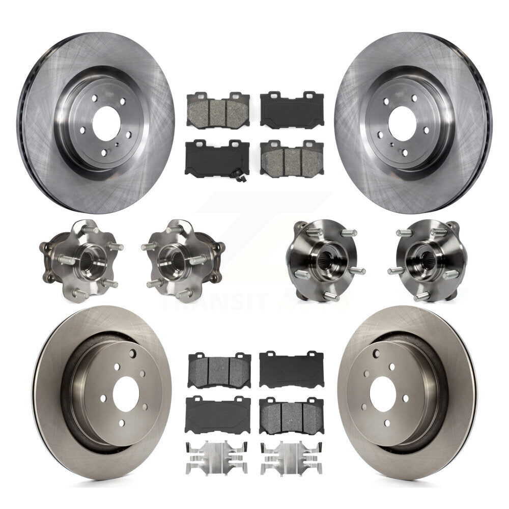 Kit de rotors et plaquettes de frein à disque, roulements de moyeu avant et arrière (10 pièces) pour INFINITI FX50