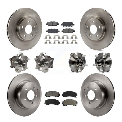 Kit de rotors et plaquettes de frein avec roulement de moyeu avant et arrière (10 pièces) pour INFINITI QX50 AW 16-17