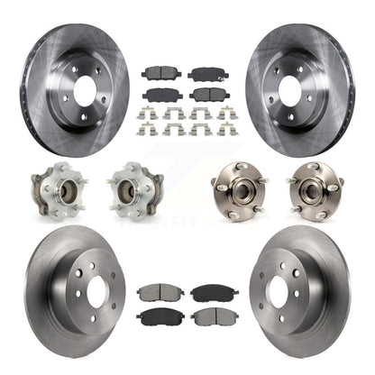 Kit de rotors et plaquettes de frein à disque, roulements de moyeu avant et arrière (10 pièces) pour Nissan Sentra