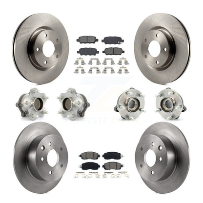 Kit de rotors et plaquettes de frein à disque, roulements de moyeu avant et arrière (10 pièces) pour Nissan Altima