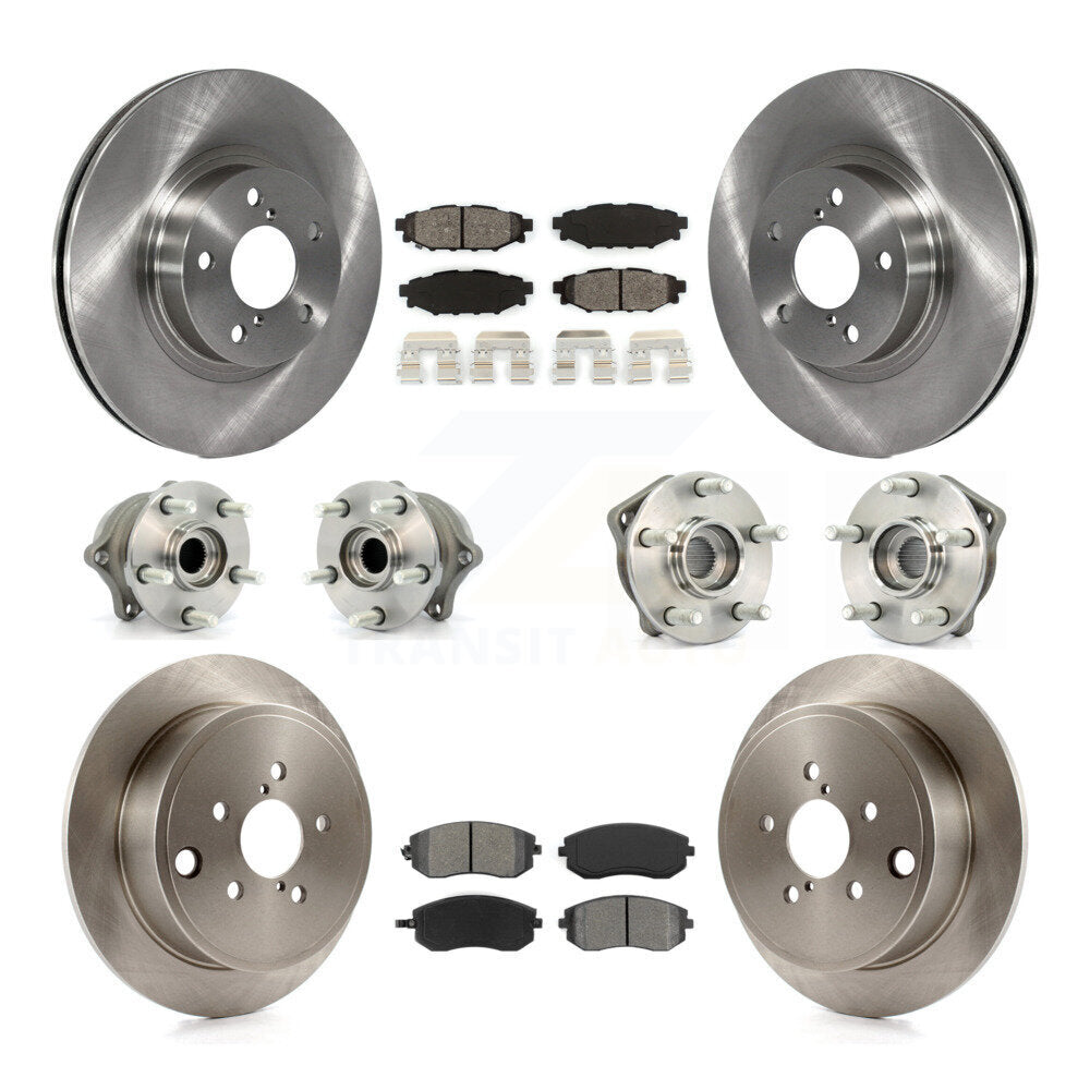 Kit de rotors et plaquettes de frein à disque, roulements de moyeu avant et arrière (10 pièces) pour Subaru Imprez