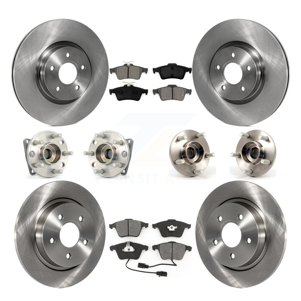 Kit de rotor et de plaquettes de frein à disque, roulement de moyeu avant et arrière (10 pièces) pour Volvo S40 V50 AW