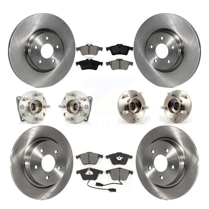 Kit de rotor et de plaquettes de frein à disque, roulement de moyeu avant et arrière (10 pièces) pour Volvo S40 V50 AW