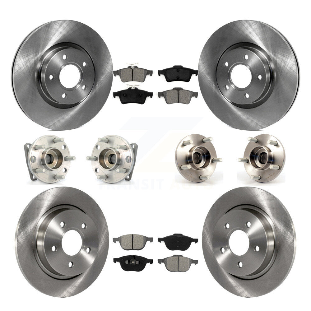 Kit de rotor et de plaquettes de frein à disque, roulement de moyeu avant et arrière (10 pièces) pour Volvo S40 V50 AW