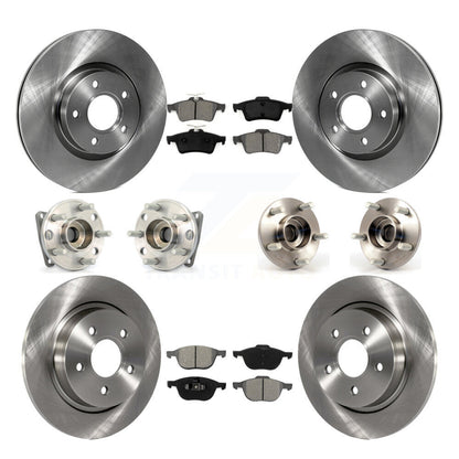 Kit de rotor et de plaquettes de frein à disque, roulement de moyeu avant et arrière (10 pièces) pour Volvo S40 V50 AW