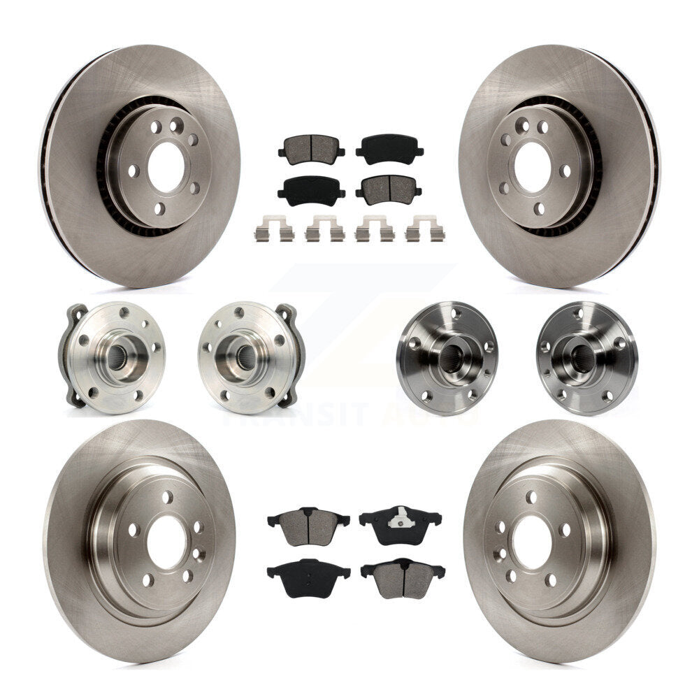 Kit de Rotor et plaquettes de frein à disque, roulement de moyeu avant et arrière (10 pièces) pour Volvo S60 V60 Cros