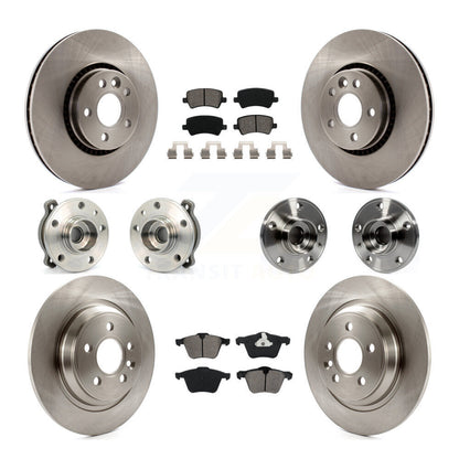 Kit de Rotor et plaquettes de frein à disque, roulement de moyeu avant et arrière (10 pièces) pour Volvo S60 V60 Cros