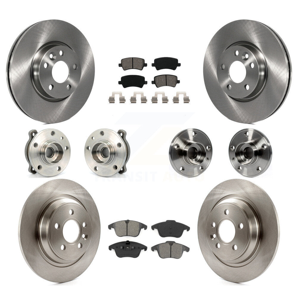 Kit de rotors et plaquettes de frein avec roulement de moyeu avant et arrière (10 pièces) pour Volvo S60 AW 2013-2014