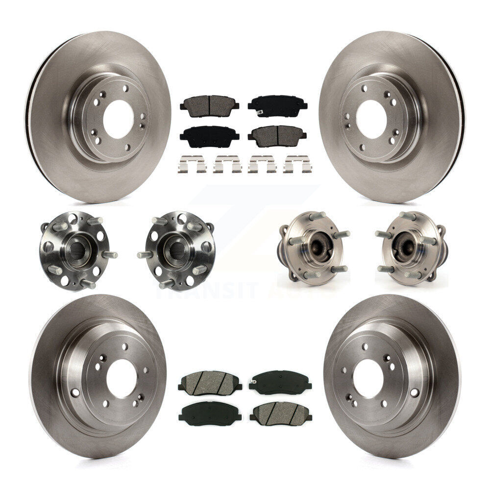 Kit de plaquettes de Rotor de frein à disque, roulement de moyeu avant et arrière (10 pièces) pour Hyundai Genesis 3.8