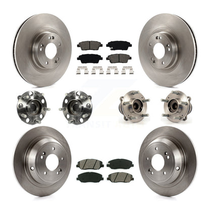 Kit de plaquettes de Rotor de frein, roulement de moyeu avant et arrière (10 pièces) pour Hyundai Genesis 2012 3.8