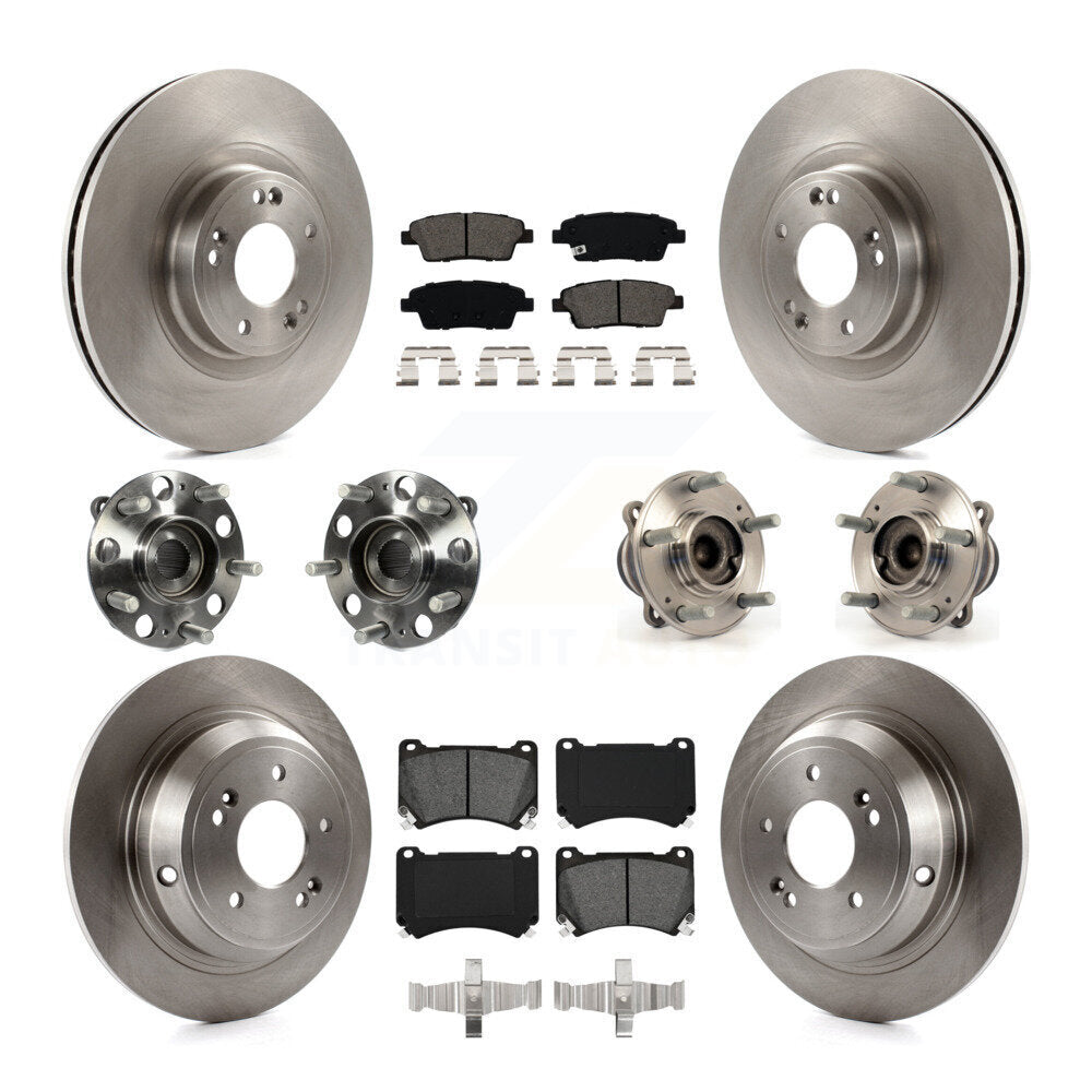Kit de rotors et plaquettes de frein à disque, roulement de moyeu avant et arrière (10 pièces) pour Hyundai Genesi