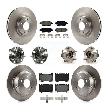 Kit de rotors et plaquettes de frein à disque, roulement de moyeu avant et arrière (10 pièces) pour Hyundai Genesi
